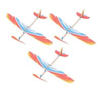 Zerodeko 3pcs Rubber Band Powered Airplane Glider - Diy Balsa Wood & Foam Flying Model Aircraft Kit - Stem Educational Outdoor Sports Toy for Kids - Lightweight Propeller Plane for Boys & Girls