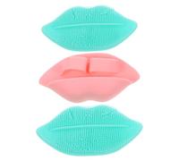 Zerodeko 3Pcs Silicone Face Brush Mini Exfoliating Lip Brush 3.38X1.69X0.39In Makeup Removal Easy to Dry Suitable for Most People Home Travel