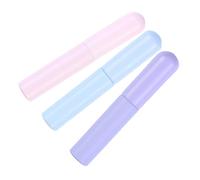 Zerodeko 3pcs Silicone Lip Brush Set with Lid, Rounded Head Lipstick and Concealer Applicator Wands in Pink, Purple, Blue for Women’s Lip Makeup and Travel Use