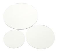 Zerodeko 3pcs Silver Acrylic Hanging Mirror Boards for Photography, Image Reflective Mirror Crafts to Add Dimension to Photos, for Necklaces and Earrings Photo Backdrop