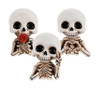 Zerodeko 3Pcs Skull Car Air Freshener Vent Clips with Smile Face Design Car Air Scent Diffuser Clips Aromatherapy Fragrance Diffuser Clamp for Auto Interior Accessories