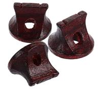 Zerodeko 3pcs Sturdy Wooden Erhu Bridges Red Sandalwood Classic Ancient Style Bridge Tailpiece with Bottom Hole for Professional Erhu Accessories to Sound Quality