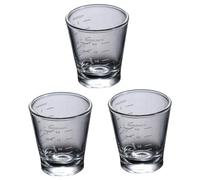 Zerodeko 3pcs Thick Glass Juice Cup Serving Cup for Coffee Milk Yogurt Ice Easy Clean