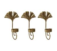 Zerodeko 3pcs Wall Hanging Candle Holder Wall Hanging Candlestick Golden Iron Wall-mounted Candle Sconce for Photography Prop