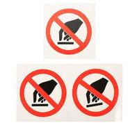 Zerodeko 3pcs Warning Sign Stickers Self Adhesive Vinyls for Machine and Equipment, Obvious Warning Labels Easy to Use for Factory and Many Other Scenes