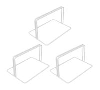 Zerodeko 3pcs White Iron Freezer Divider Bases, Fits 3-5 Mm Thick Panels