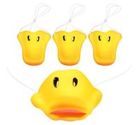 Zerodeko 4 Pcs Cosplay Duck Nose Props for Party and Masquerade - Realistic Yellow Beak Mask with Elastic Band for Costume Dress up