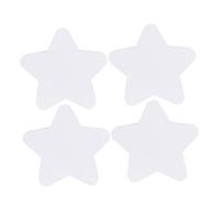 Zerodeko 4 Pcs Cotton Canvas Boards Round Edge Star Shape Blank Panels for Drawing Gouache Oil Painting for Students and Hobby Artists