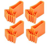 Zerodeko 4 Pcs Non Slips Ladder Feet Mats Rubber Floor Protectors Fan-Shaped Anti-Slip Covers Orange Solid Rubber for House Floors and Ladder Safety