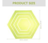 Zerodeko 4 Pieces Hexagon Quilting Rulers Acrylic Patchwork Templates for Sewing Handwork with Printed Lines, Hexagon Shaped Quilting Aid for DIY Patchwork and Clothing Design