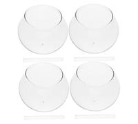 Zerodeko 4 Sets Japanese Wind Chime Dome DIY Transparent Glass Wind Bell Tubes for Outdoor Patio Garden Balcony Decor Soothing Melodic Sound Craft