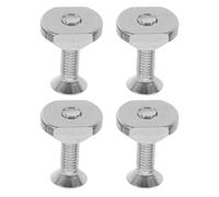 Zerodeko 4 Sets M6 Stainless Steel Surfboard Fin Screws and Nuts, Corrosion-Resistant Paddle Board Fin Replacement Kit for Surfboards and SUP, Outdoor Water Sports Accessories