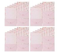 Zerodeko 4 Sets Writing Letter Paper and Envelope Set Floral Animal Design Stationery Kit for Thank-You Notes Poems Greetings School Office Home Use