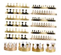 Zerodeko 40pcs Birthday Paper Crowns Party Hats Thick Gold Rose Gold Reflective Colors Easy Assembly Comfortable Fit for Boys Birthday Party Supplies and Celebration Favors