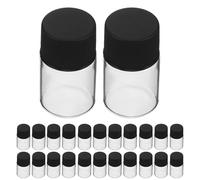 Zerodeko 40pcs Mini Glass Bottles Vials Lids Small Glass Sample Bottles for Perfume Oil Fragrance Liquid Leak Airtight Design for Travel Sampling