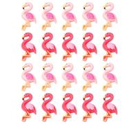 Zerodeko 40pcs Resin Miniature Flamingo Phone Case Charms with Stick-on Design, Compact DIY Craft Decoration for Hair Clips and Phone Covers, for Decorating Your Items