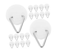 Zerodeko 40pcs Self Adhesive Photo Frame Hooks Non Trace Plate Hangers for Hanging Decorative Plates Frames Adhesive Wall Hooks for Art Display Spaces