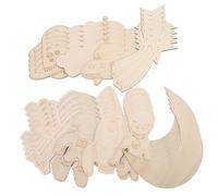 Zerodeko 45Pcs DIY Wooden Slices Craft Cutouts Unfinished Wood Discs for Handmade Decorations Painting Engraving Projects Natural Wood Blanks