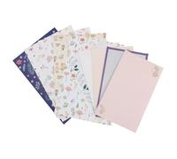 Zerodeko 45pcs Flower Letter Paper Letter Papers Assorted Color with Lightweight Easy Sealing Feature Beautiful Flower and Animal Printed Design Stationery for Writing