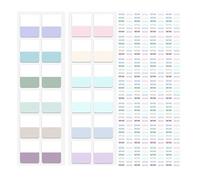 Zerodeko 480pcs Light Index Tabs Book Page Marking Sticky Labels Notebook Planner Tabs for Academic Use Coded Index Stickers