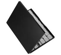Zerodeko 48pcs Empty Eyeshadow Palette Magnetic Empty Eyeshadow Palette 16x19mm Lightweight Black Iron Plastic Metal Pans for Travel and Daily Use Beauty Enthusiasts Professional Makeup