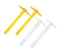 Zerodeko 4Pcs 30Cm and Orange-Yellow Plastic T Shape Rulers for Students, Crafting and Measuring, Dual Unit Metric and Imperial Design Tools for Art and Technical Drawing