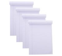 Zerodeko 4pcs A4 Legal Memo Pad Tear off Lined Notepad White