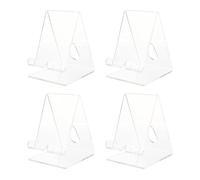 Zerodeko 4pcs Acrylic Mobile Phone Stand Cellphone Display Rack Not Easily Broken and Deformed for Desk Use