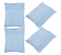 Zerodeko 4pcs Activated Charcoal Air Purifying Bags Flax Cloth and Non-woven Material, Odor Absorption and Moisture Removal for Home and Office Use, Replaceable Bamboo Charcoal Freshener