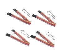 Zerodeko 4pcs Adjustable Hawaiian Ukulele Guitar Strap Bohemian Style Woven Cotton Shoulder Belt Comfortable Fit Reduces Wear for Banjo Performance