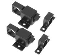 Zerodeko 4pcs Aluminum Alloy Spring Lock Window Lock Automatic Self-Closing Latches Reliable Locking Mechanism Easy to Operate Black Home Security for Doors and Windows