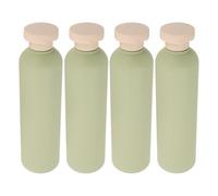 Zerodeko 4pcs Avocado Green Dispenser Bottles Travel Leak-refillable Plastic Squeeze Bottles for Toiletry Liquid for Shower Travel Use