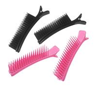 Zerodeko 4pcs Barbershop Clip Hair Sectioning Clip Plastic Hair Styling Tools Firmly Fixed Hold in Place Professional Stylist Salon Accessories
