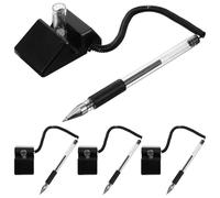 Zerodeko 4pcs Black 0.5mm Office Sign Pens Set Vertical Table Standing Signature Gel Pens for Hotel Reception Business Desk Writing Accessory Counter