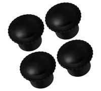 Zerodeko 4pcs Black Plastic Clothes Rod End Caps for 22mm Poles, Universal Fit Finials for Clothes Hanger Rods and Drying Racks, Adds Stability and Decorative Protection for Home Use