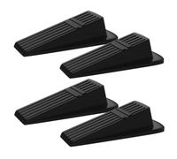 Zerodeko 4pcs Black Plastic Door Stopper with Reliable Wind Resistance and Non-Slip Design Reduces Risk of Injuries for Home Use a Door Gap Blocker