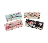 Zerodeko 4pcs Chinese Style Lipstick Case with Mirror Cloth Makeup Storage Portable Lip Balm and Lip Gloss Holder for Travel Home Office