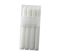 Zerodeko 4pcs Color Long Taper Candles for Wedding Party Home Decor Dripless Fireplace Candles for Romantic Candlelight Dinner and Ceremony Elegant White Sticks
