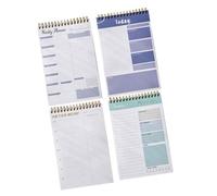 Zerodeko 4pcs Daily Planner Notepad Spiral To Do List Pad for Work Schedule Organization Lightweight Portable Memo Pads for Notes Reminders and Activity Planning