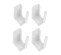 Zerodeko 4pcs Digital Body Weight Scale Holder Wall Mount Space Saving Plastic Organizer with Adhesive and Screw Fixing, Sleek White Brackets for Small Bathrooms and Kitchen
