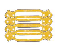 Zerodeko 4pcs Electric Guitar Pickup Frame Mounting Ring Single Coil Flat Humbucker Pickup Ring for Guitar Replacement Part Yellow Tone