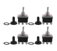 Zerodeko 4pcs Electronic Circuit Control Switch: 12 Mm/0.5 Inch 15A 6 Pin 3 Position Switch - Toggle Rocker Button for Electronic Fitting Device Gear Shifting