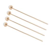 Zerodeko 4pcs Elegant Vintage Pearl Hair Sticks for Women, Alloy Material with Imitation Pearls, Not Easy to Fall or Break, Decorative Hair Accessories for Award Ceremony or Dating