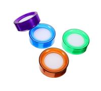 Zerodeko 4pcs Finger Wetting Tool Plastic and Sponge Material for Quick Moistening and Longevity, for Financial Operations and Sorting Papers, Assorted Colours Desktop Finger Sponge Cups