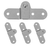 Zerodeko 4pcs Folding Table Flap Top Hinges Heavy Duty 180 Degree Foldable Iron Construction Silver Compact Storage Design Hardware for Space-Saving Rooms and Ladder Hinge Replacement