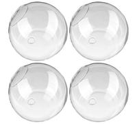 Zerodeko 4pcs Glass Wall Vases for Flowers and Plants with Space-saving Design and High Transparency, Rounded Glass Propagation Planters Suitable for Home and Restaurant Wall Decor