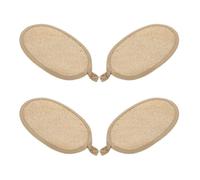 Zerodeko 4pcs Loofah Bath Pad Exfoliating Shower Towel for Body Face Washing Washable Loofah Scrubber Natural Exfoliating Scrubber for Bath Reusable Sponge