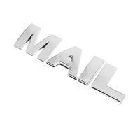 Zerodeko 4pcs Metal Letter Decal Adhesive Mailbox Stickers 3D Letters Sun-Resistant Enhanced Durability Minimalist Design for Outdoor Box