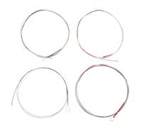 Zerodeko 4pcs Metal Pipa Strings Full Set with Crisp Sound and Rich Overtone, Practical Replacement Strings for Pipa Players and Musicians, Suitable for Performance and Practice