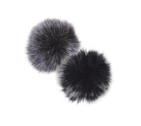 Zerodeko 4pcs Mini Furry Windscreen for Lapel Microphone Mic Wind Cover Wind Muffs for Lavalier Mic Microphone Accessories for Outdoor Recording